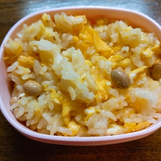 節分豆の卵炒めご飯